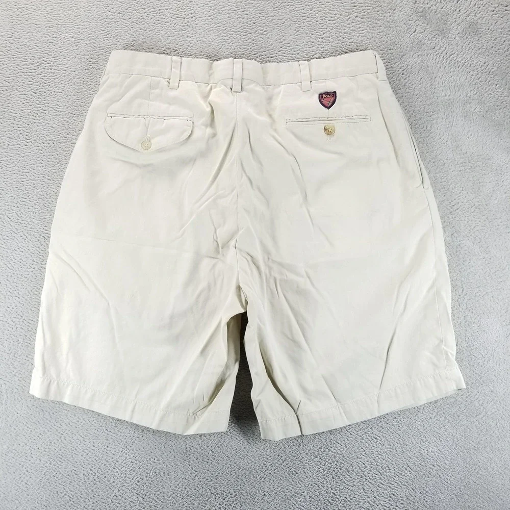 Polo Golf Ralph Lauren‎ Shorts Mens 35 Beige Fairway Pleated Chino 8